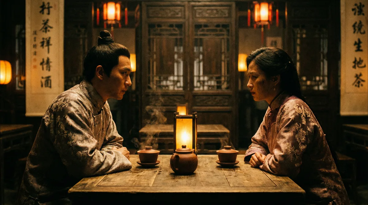 免费看片古装剧情片拍摄剧照-茶馆对话场景